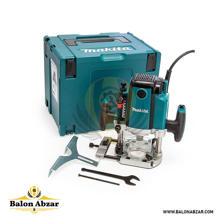 اور فرز 1650 وات ماکیتا مدل RP1803FXJ با متعلقات، لوازم جانبی و کیف MAKPAK