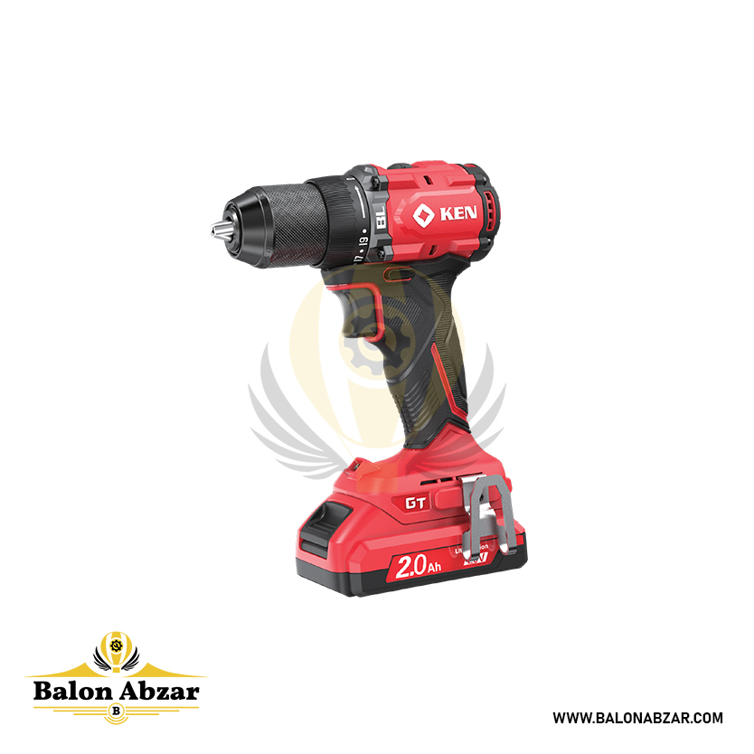 دریل چکشی شارژی 20 ولت براشلس KEN مدل7220D-20C 
