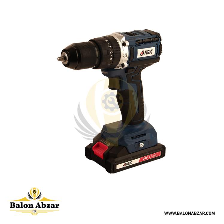 دریل پیچگوشتی شارژی 20 ولت نک مدل 203LB با گارانتی 12 ماهه