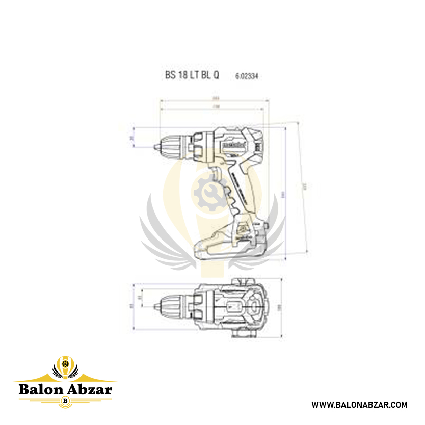  مشخصات و قیمت دریل شارژی 18 ولت متابو مدل BS 18 LT BL Q با گارانتی 18 ماهه 