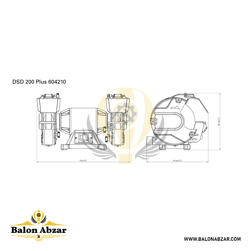  ابعاد دقیق سنگ رومیزی متابو مدل DSD200 