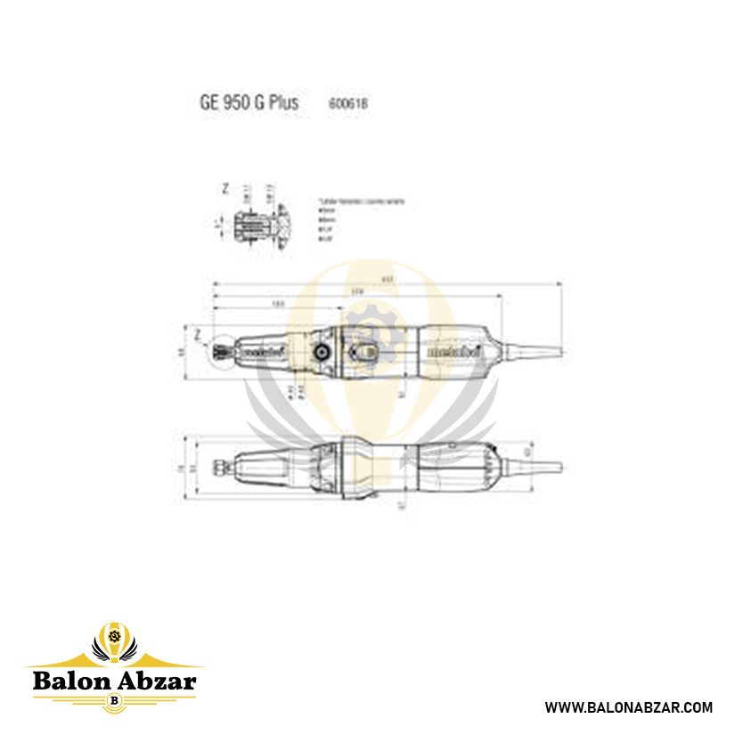  فرز انگشتی 900 وات دیمردار متابو مدل GE950 G plus قمیت و مشخصات 