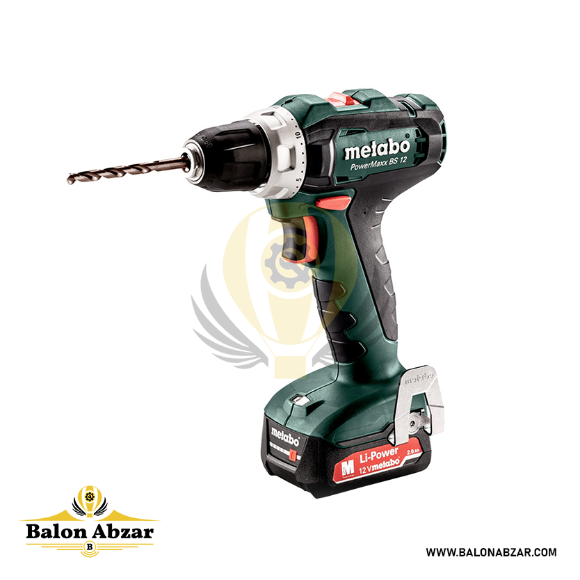  دریل شارژی 12 ولت متابو مدل 12 PowerMaxx BS با گارانتی 18 ماهه 