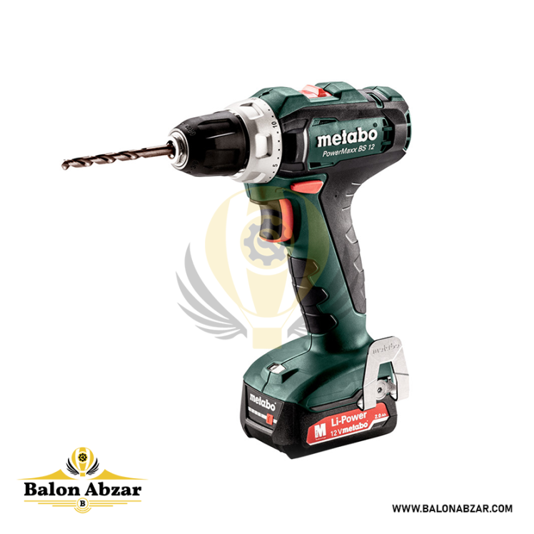 دریل شارژی 12 ولت متابو مدل 12 PowerMaxx BS با گارانتی 18 ماهه