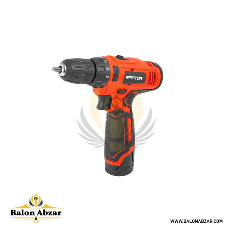دریل پیچگوشتی شارژی 12 ولت رپتور مدل RA-12