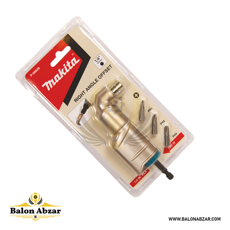 چپقی 90 درجه ماکیتا به همزاه سه عدد سری بیت PH1 - PH2 - PH3