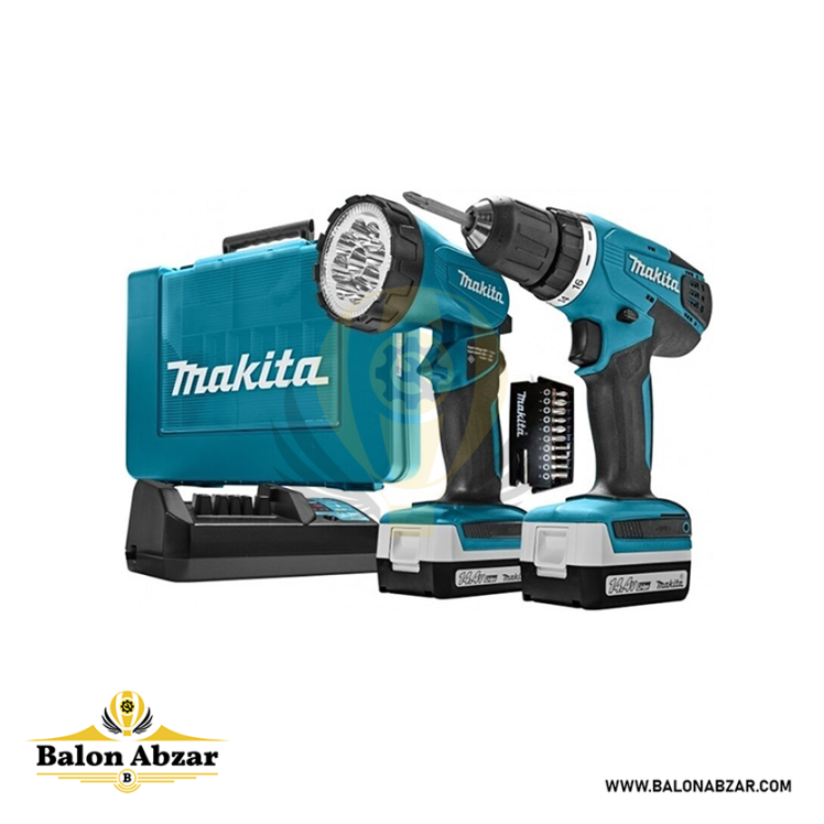 دریل شارژی 14.4 ولت ماکیتا مدل DF347DWLX1 با گارانتی 12 ماهه