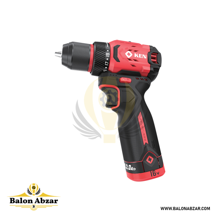 دریل چکشی شارژی 16 ولت براشلس KEN مدل 2-BL7316