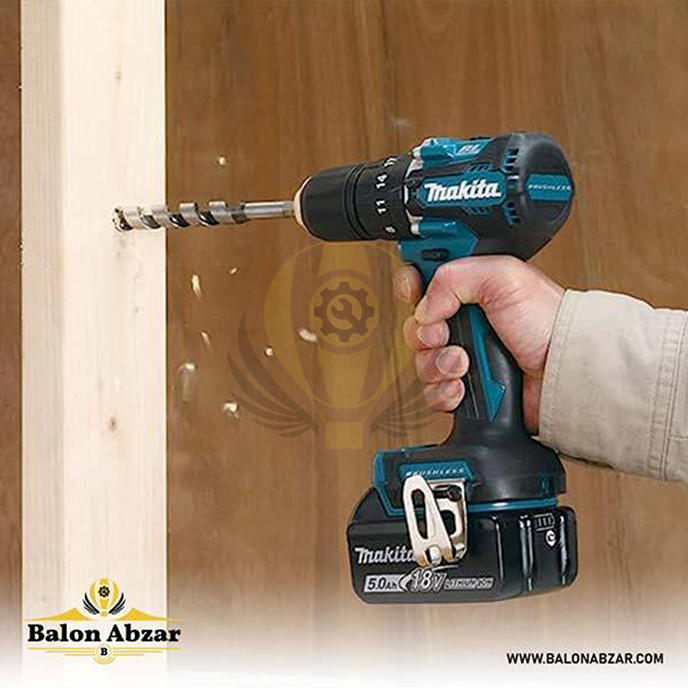  دریل 18 وات Makita مدل DHP487RTJ به همراه باتری های 5 آمپری شارژی 